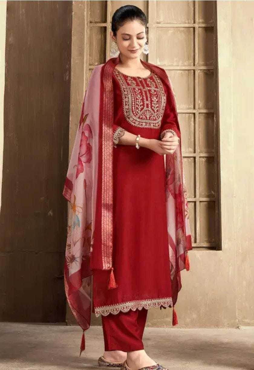 Rayon Embroidered Kurti - MYLUXURY LANE ENTERPRISE